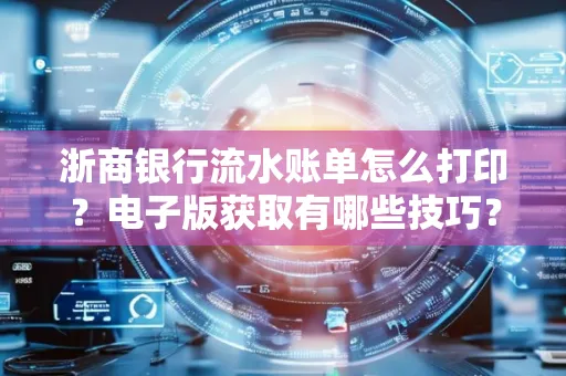 浙商银行流水账单怎么打印?电子版获取有哪些技巧?