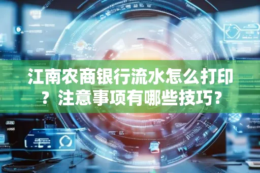 江南农商银行流水怎么打印?注意事项有哪些技巧?